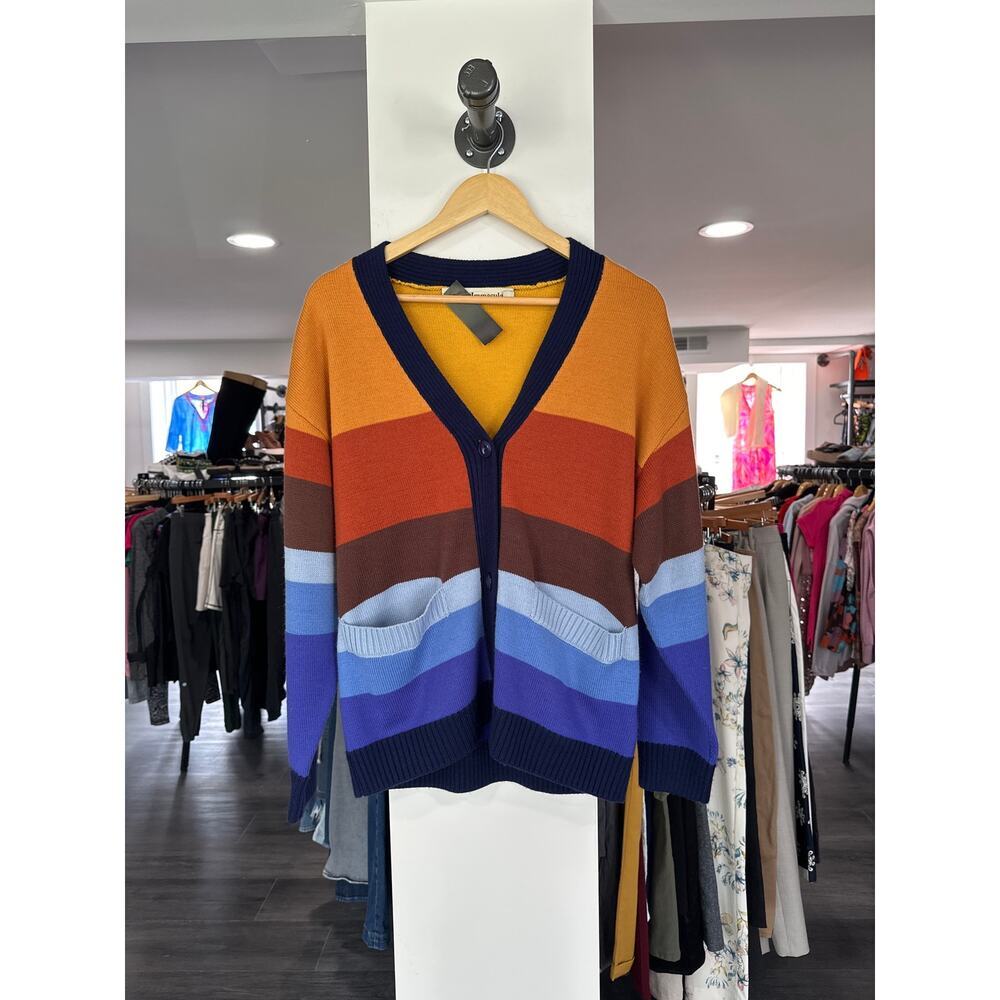 Stoned Immaculate California Dreamin Sunset Wool Blend Cardigan Size XS